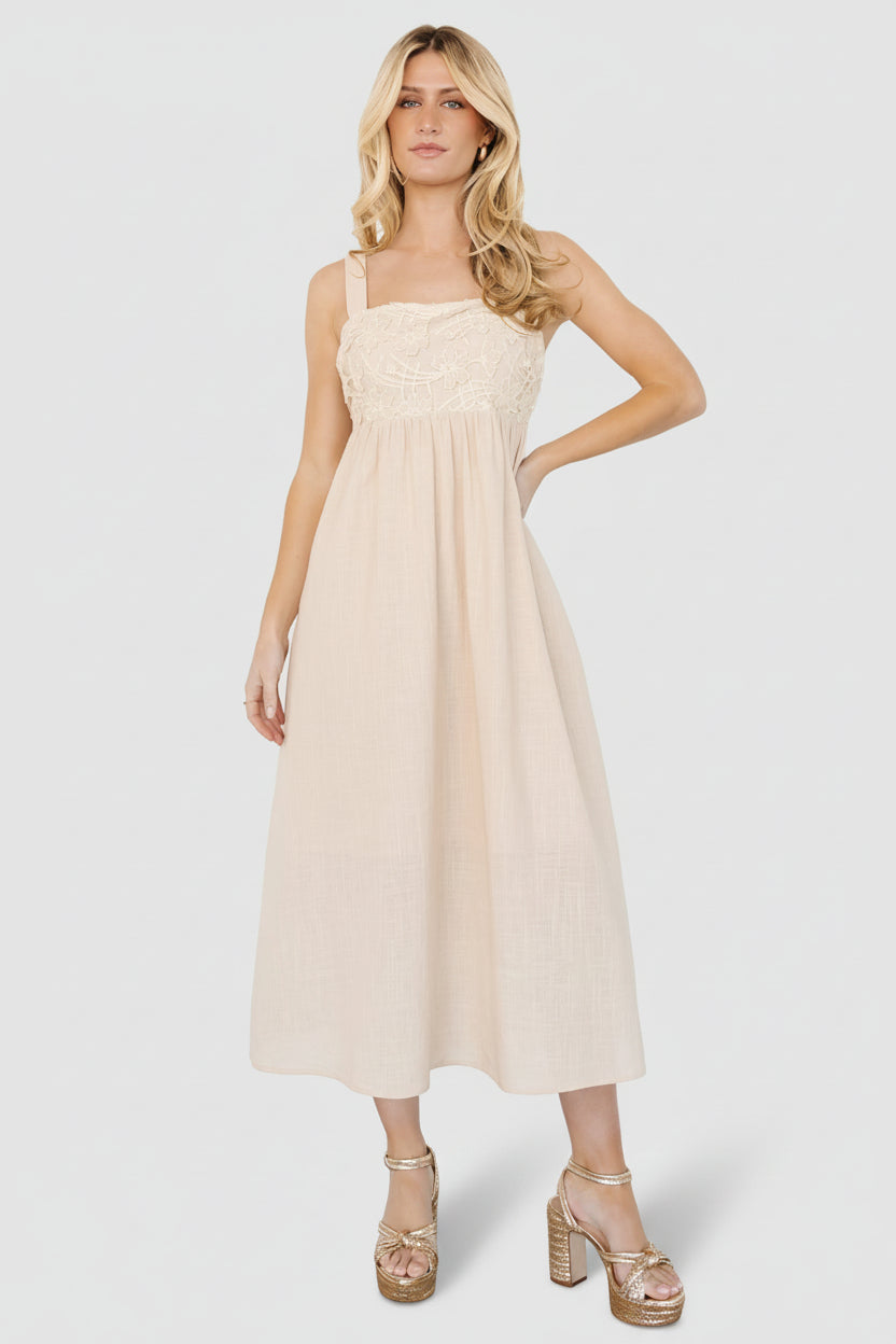 Mia Tie Back Dress | Natural