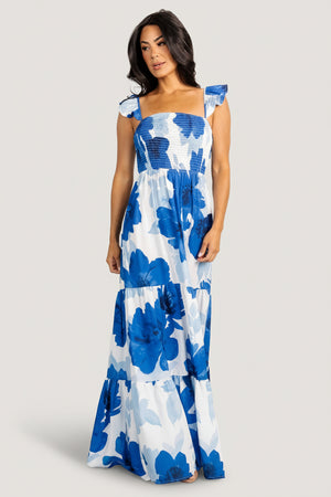 Mikaela Maxi Dress | Blue Floral