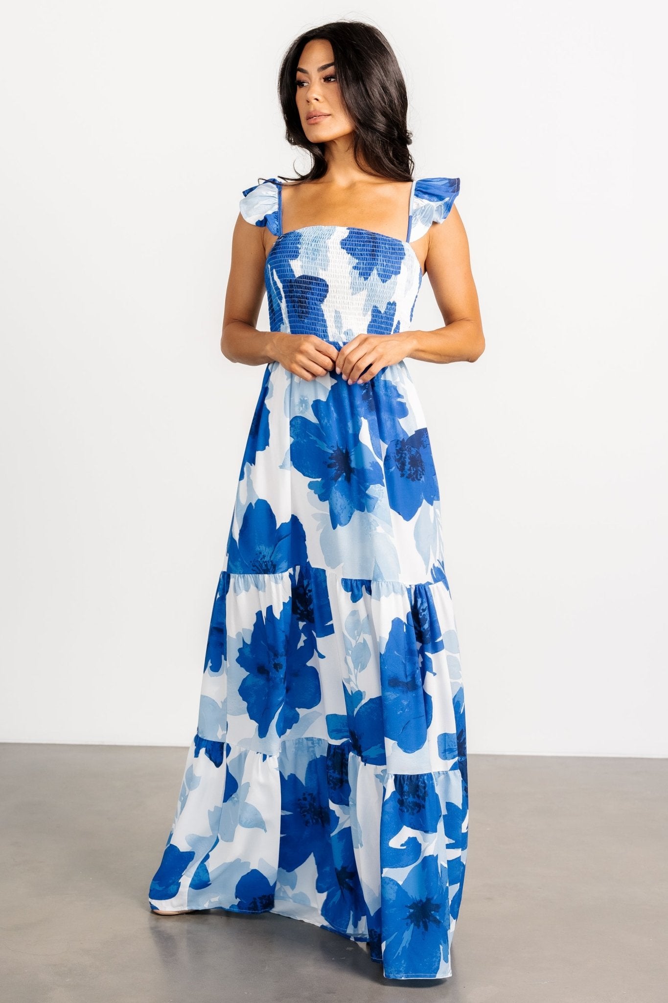Mikaela Maxi Dress | Blue Floral – Baltic Born