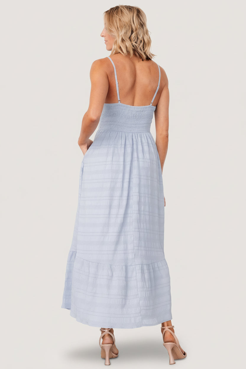 Mikayla Textured Tank Maxi Dress, Light Blue | Baltic Born M Mikayla Textured Tank Maxi Dress, Light Blue | Baltic Born M