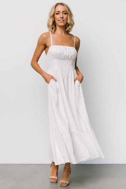 Mikayla Textured Tank Dress | Off White - Baltic Born