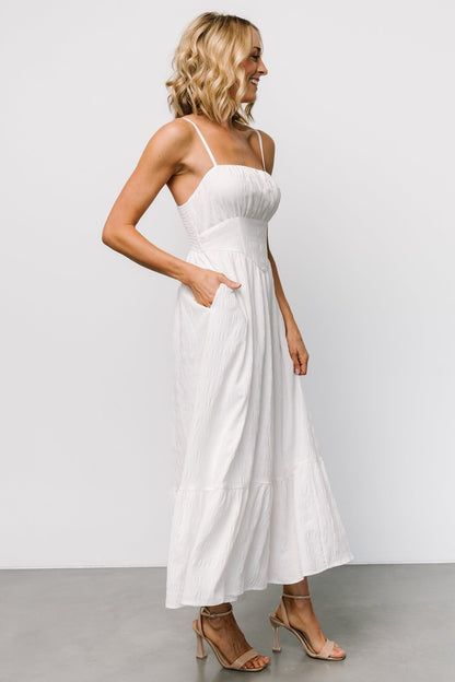 Mikayla Textured Tank Dress | Off White - Baltic Born