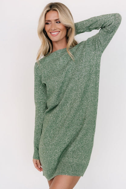 Miller Sweater Dress | Heather Green - Baltic Born