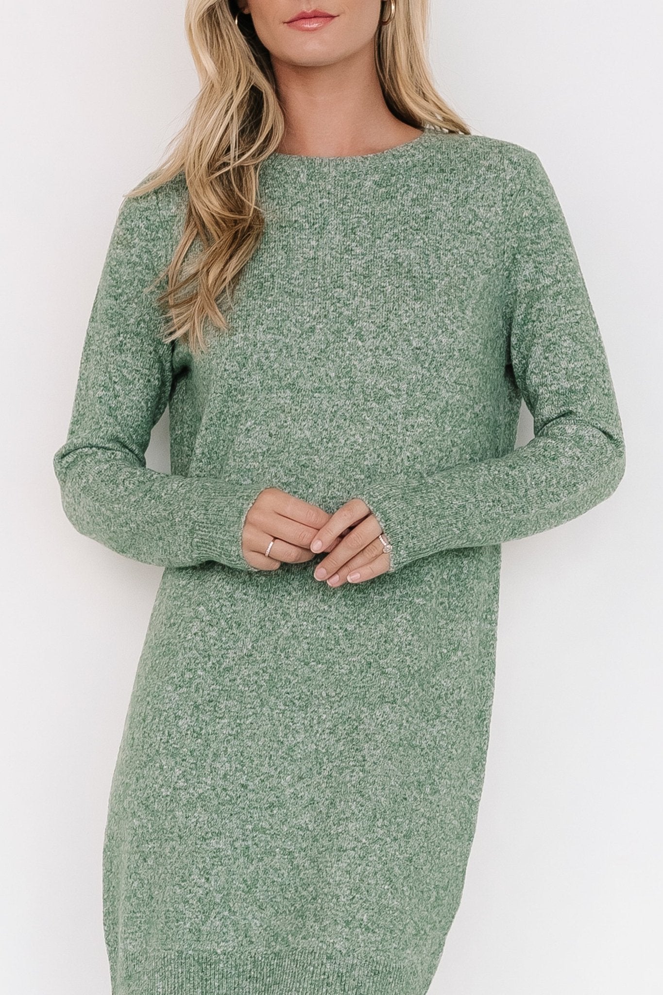 Miller Sweater Dress | Heather Green - Baltic Born