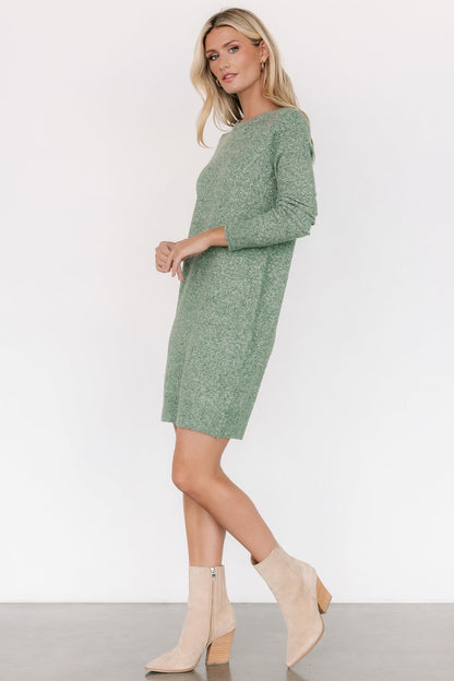 Miller Sweater Dress | Heather Green - Baltic Born