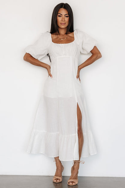 Millie Linen Dress | Off White - Baltic Born