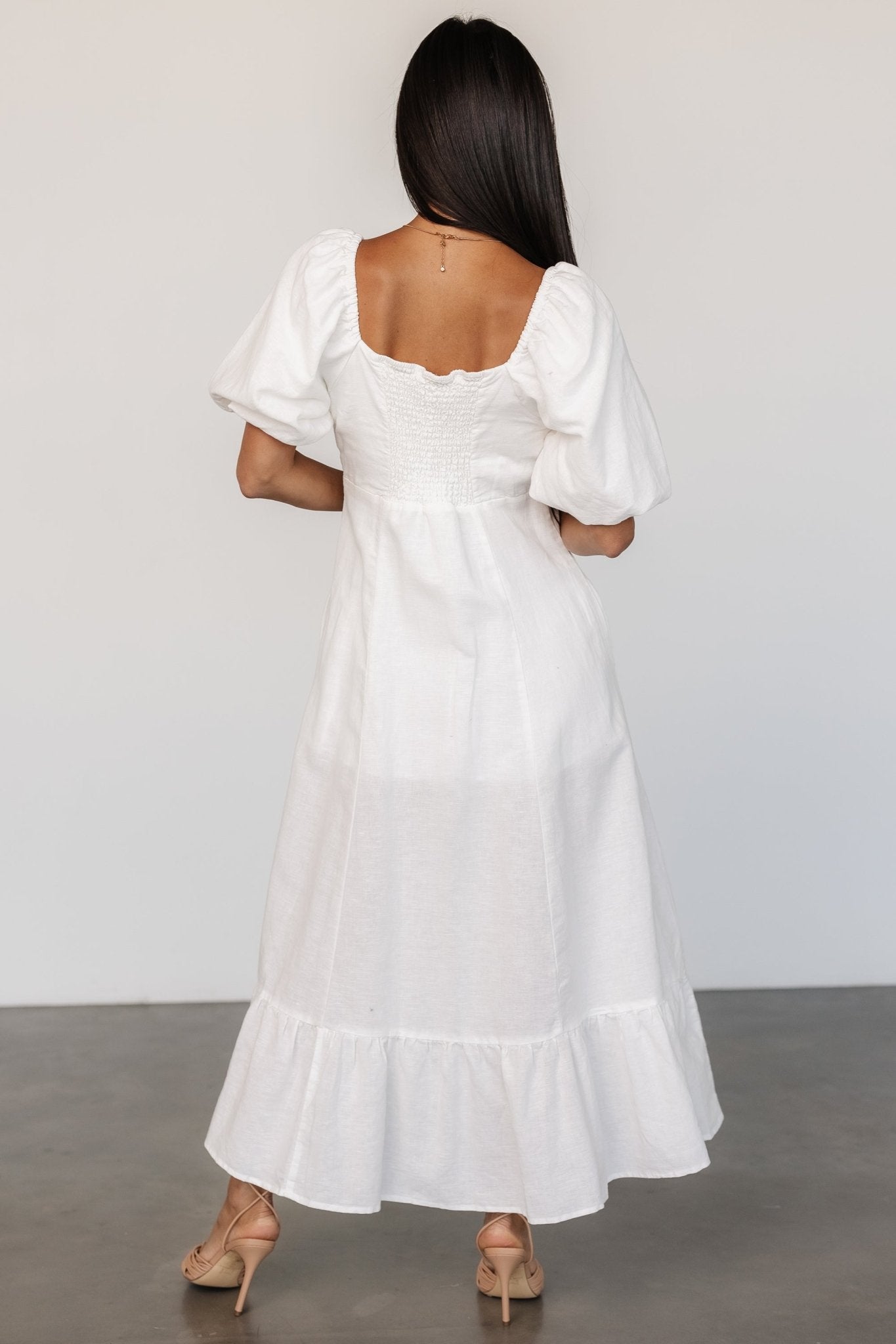 Millie Linen Dress | Off White - Baltic Born