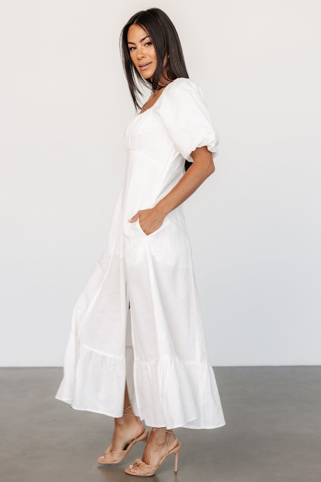 Millie Linen Dress | Off White - Baltic Born