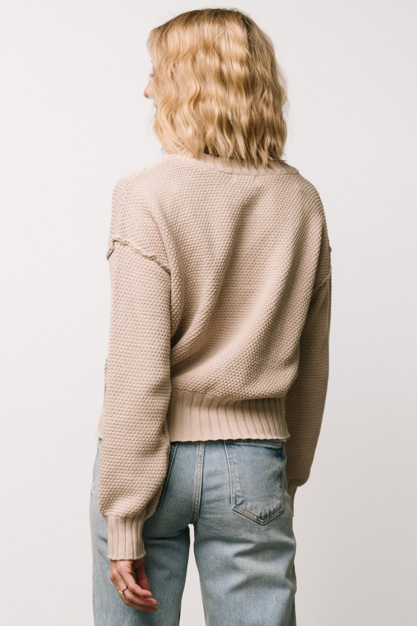 Milo Waffle Knit Cardigan | Natural - Baltic Born