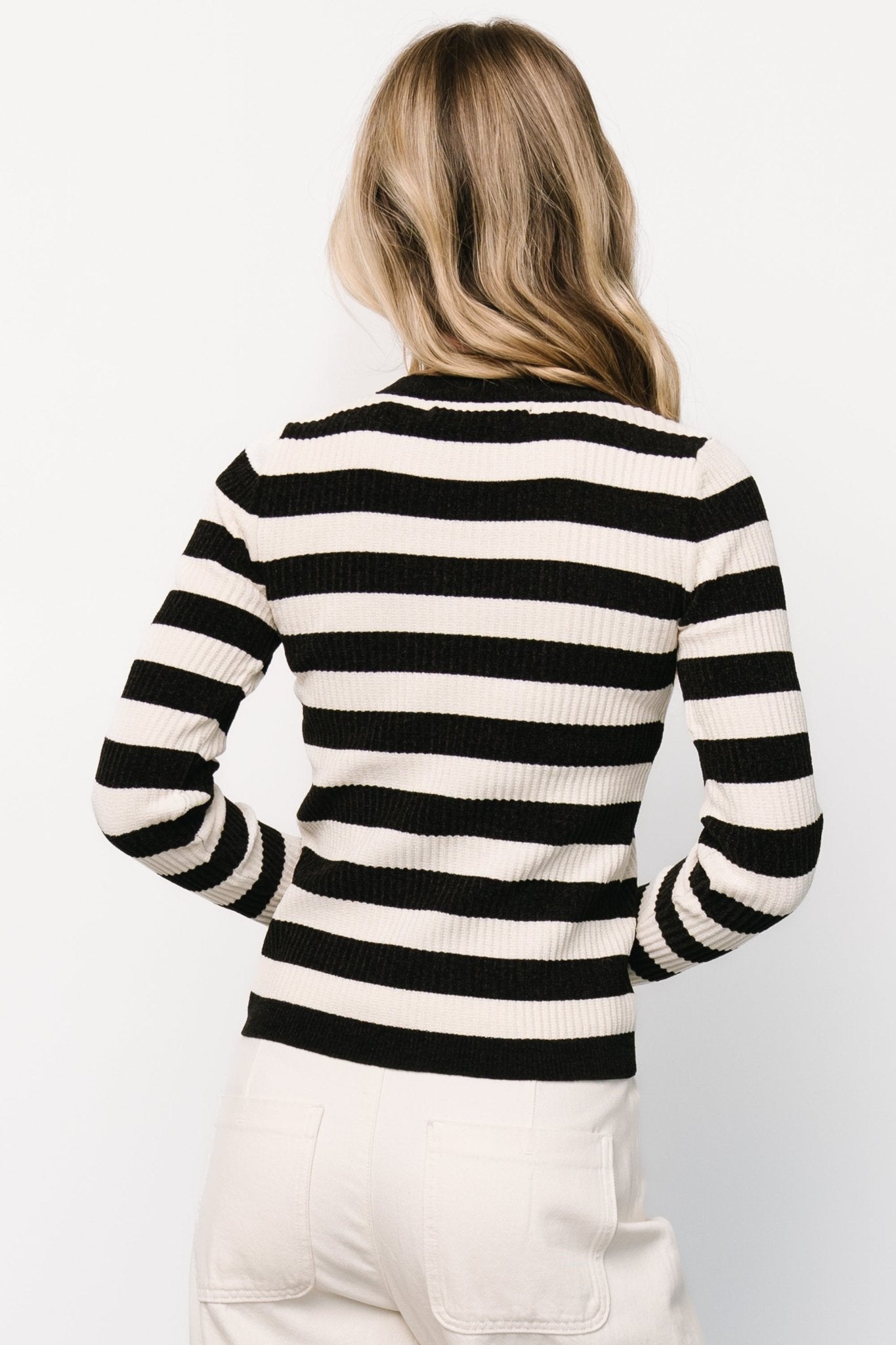 Milwaukee Striped Sweater | Black + Ivory - Baltic Born