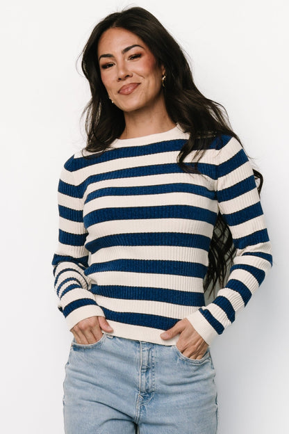 Milwaukee Striped Sweater | Blue + Ivory - Baltic Born