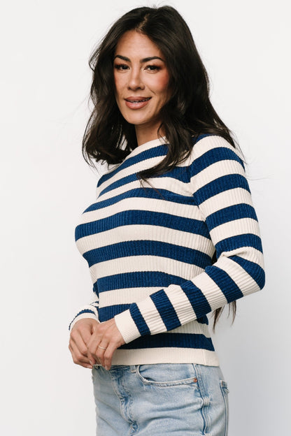 Milwaukee Striped Sweater | Blue + Ivory - Baltic Born