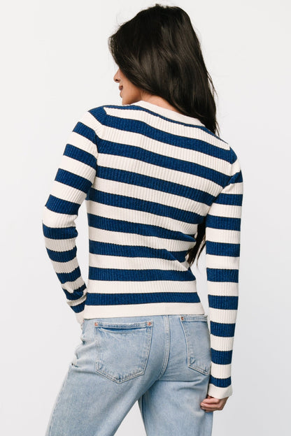 Milwaukee Striped Sweater | Blue + Ivory - Baltic Born