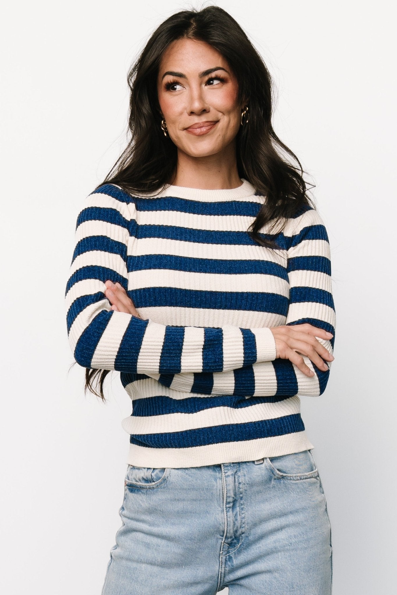 Milwaukee Striped Sweater | Blue + Ivory - Baltic Born