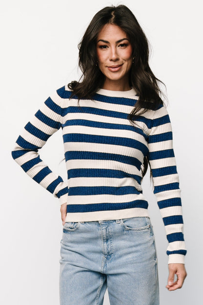 Milwaukee Striped Sweater | Blue + Ivory - Baltic Born