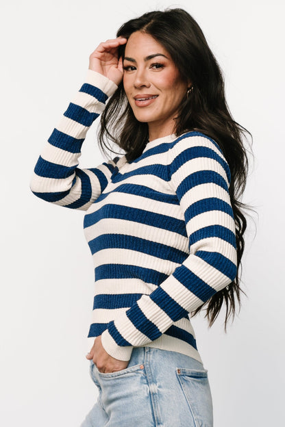 Milwaukee Striped Sweater | Blue + Ivory - Baltic Born