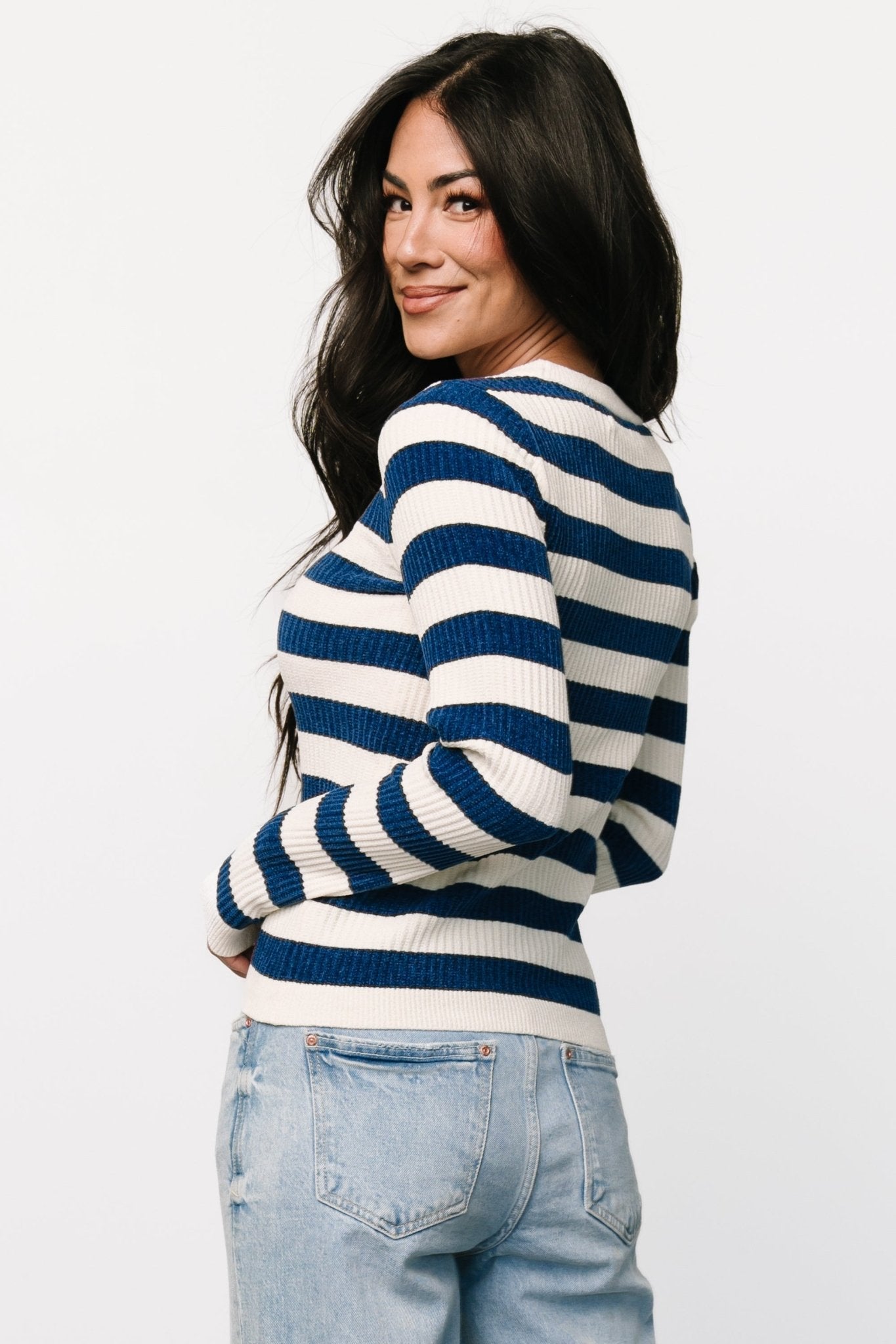 Milwaukee Striped Sweater | Blue + Ivory - Baltic Born