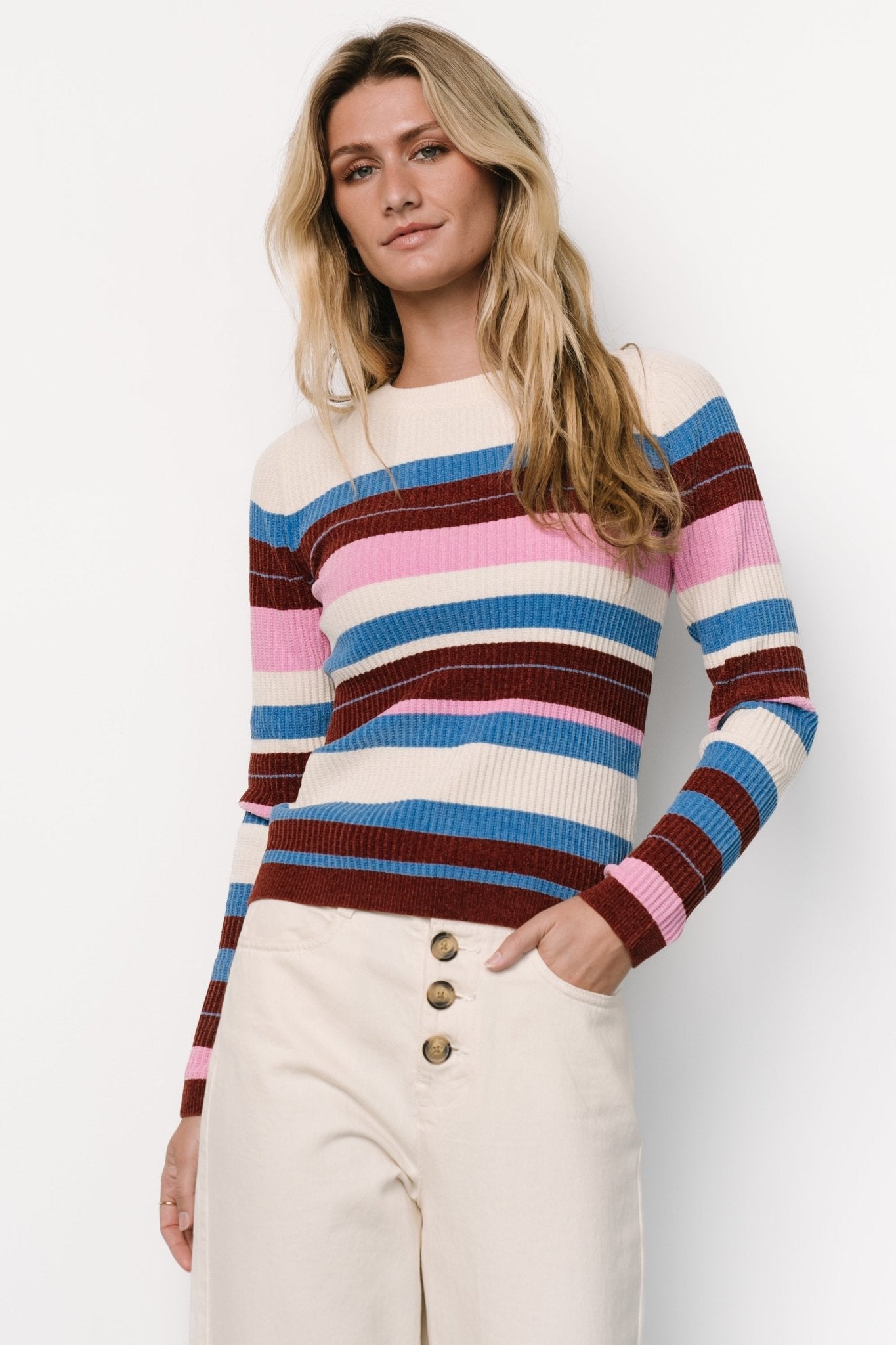 Milwaukee Striped Sweater | Orchid Multi - Baltic Born