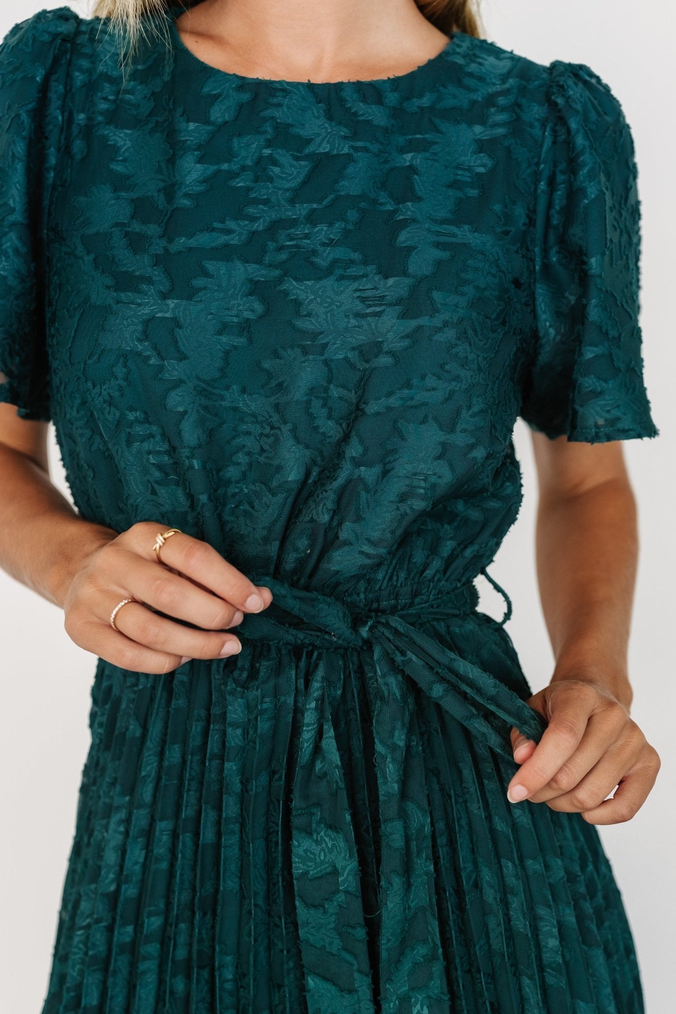 Mindy Pleated Dress | Emerald - Baltic Born