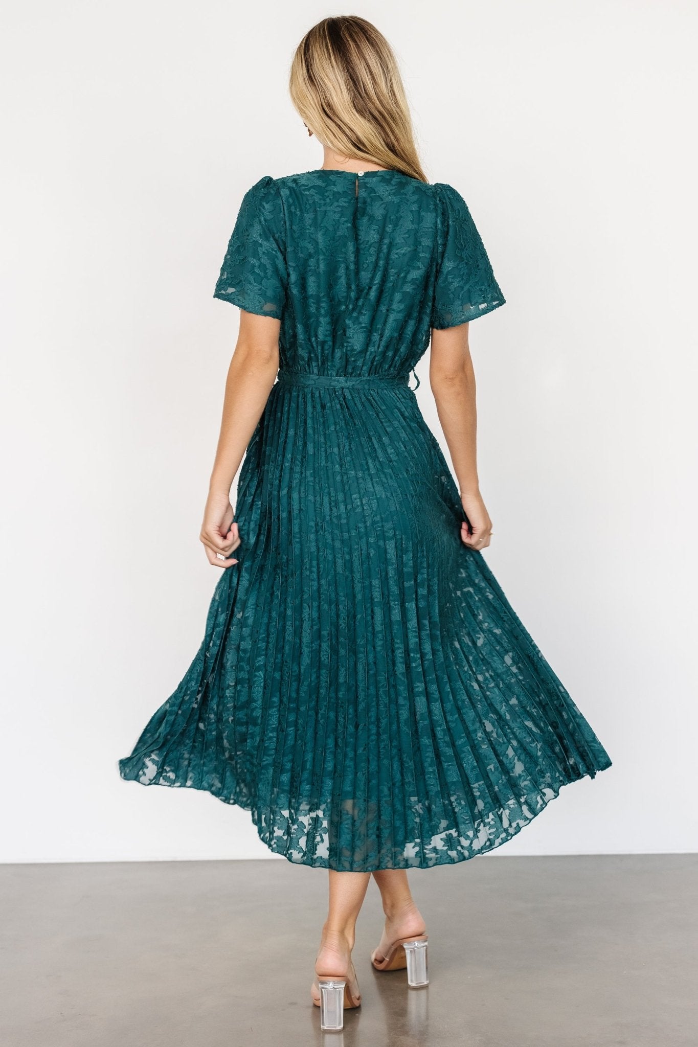 Mindy Pleated Dress | Emerald - Baltic Born