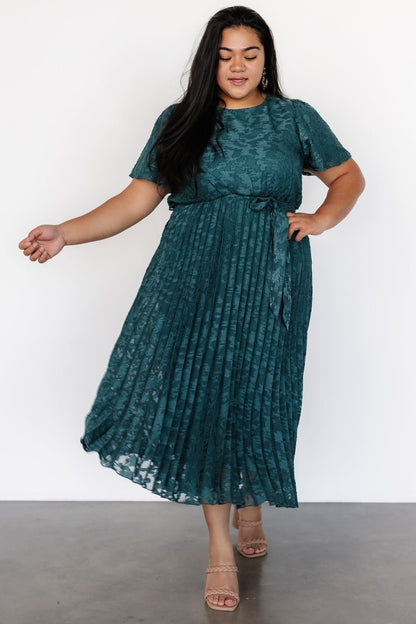 Mindy Pleated Dress | Emerald - Baltic Born