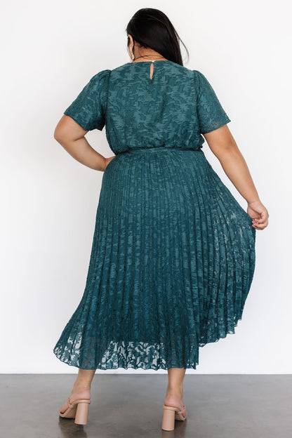 Mindy Pleated Dress | Emerald - Baltic Born