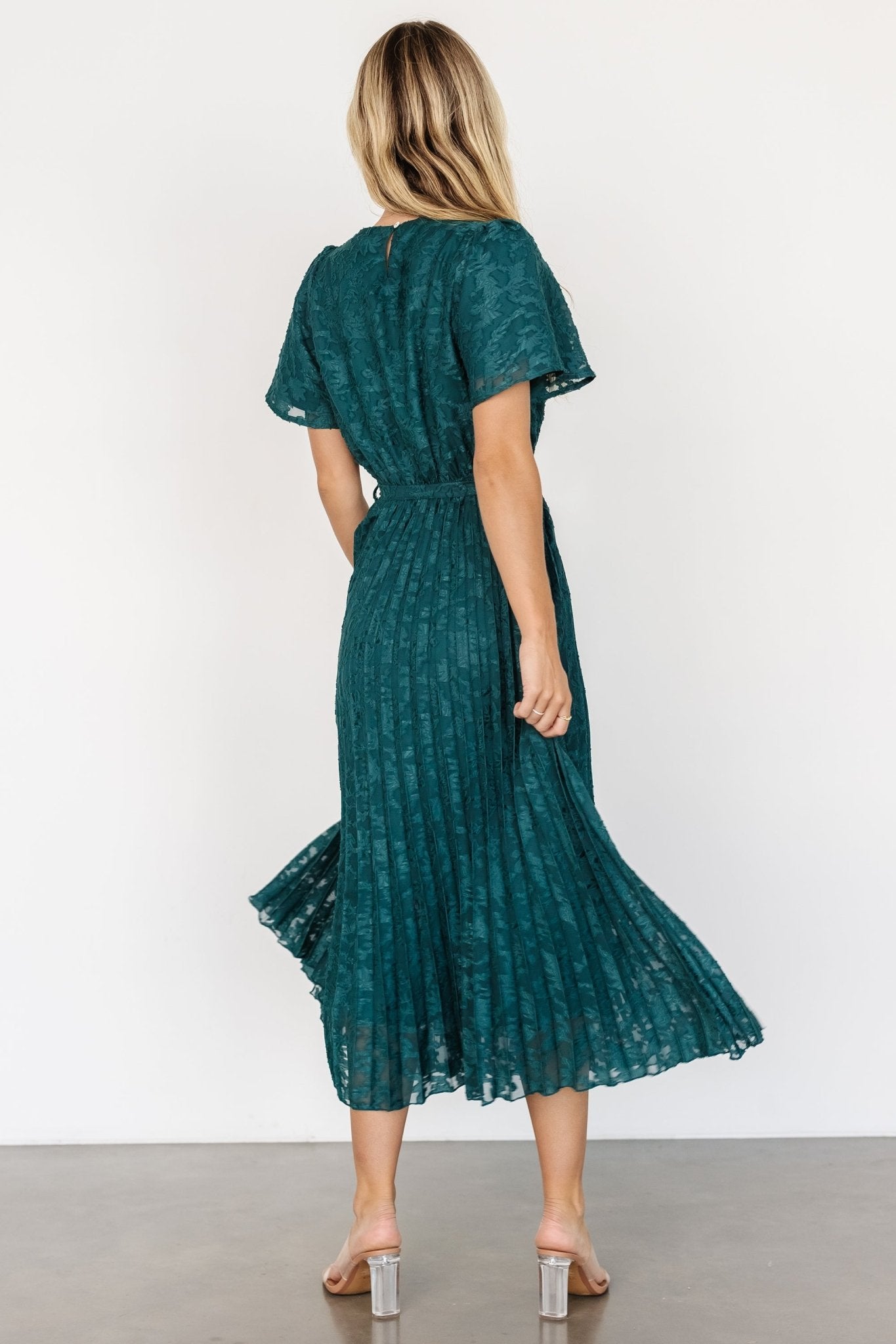 Mindy Pleated Dress | Emerald - Baltic Born