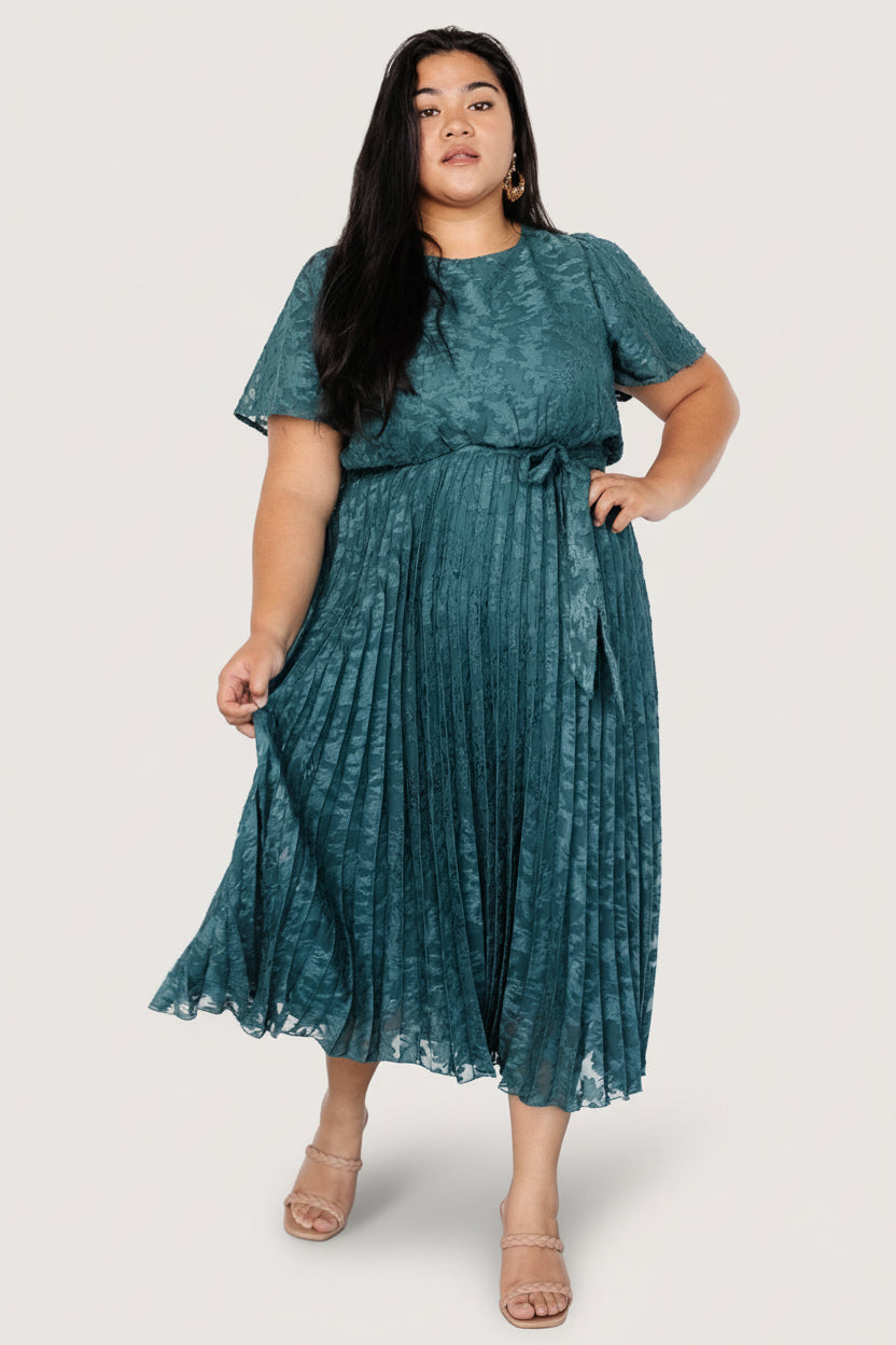Mindy Pleated Dress | Emerald Mindy Pleated Dress | Emerald