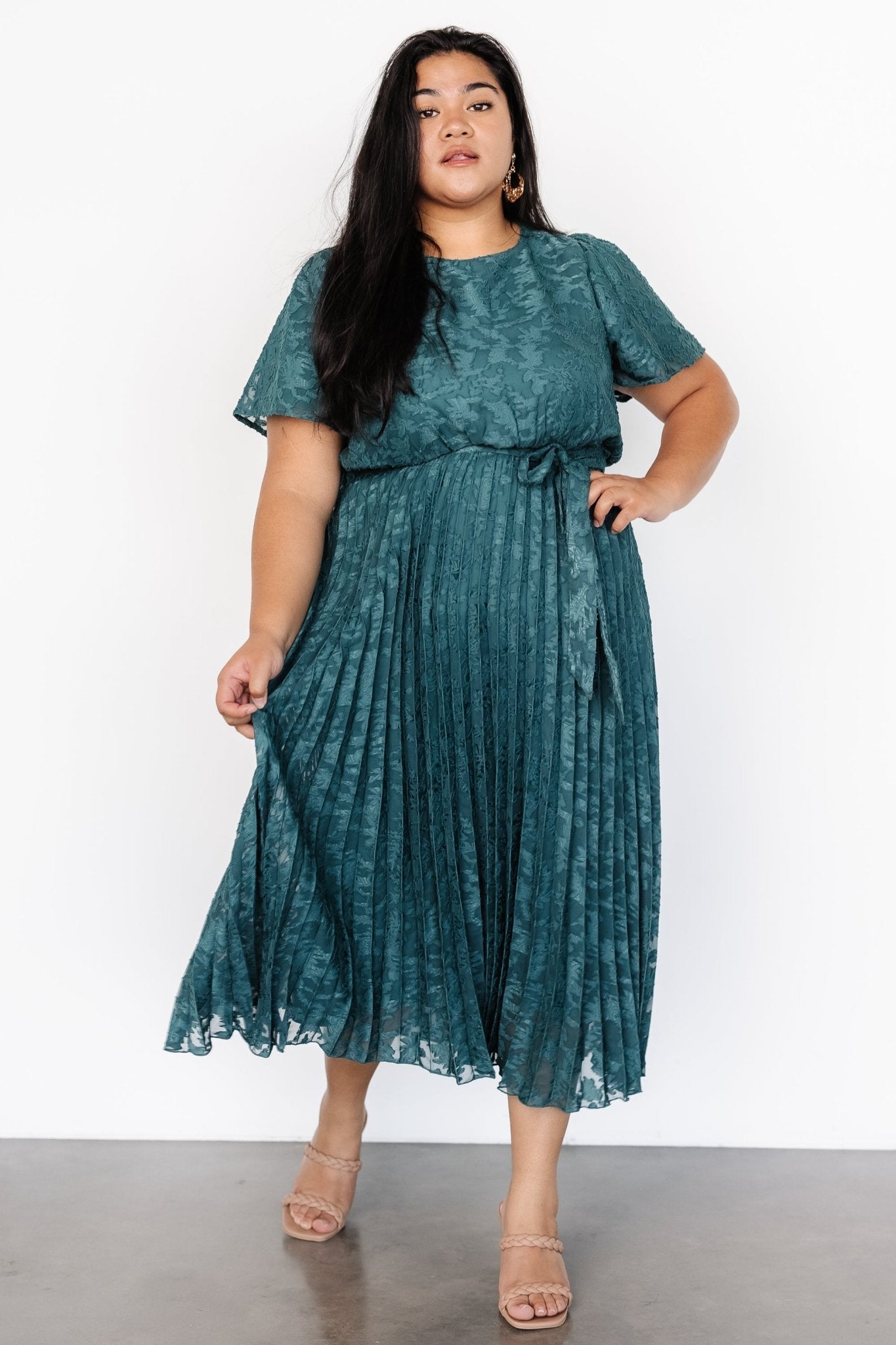 Mindy Pleated Dress | Emerald - Baltic Born