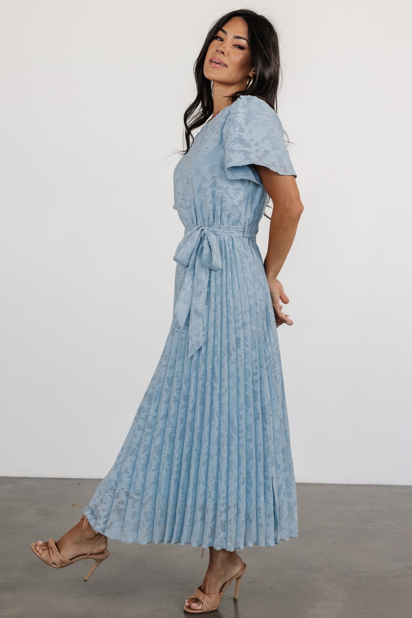 Mindy Pleated Dress | Light Blue - Baltic Born