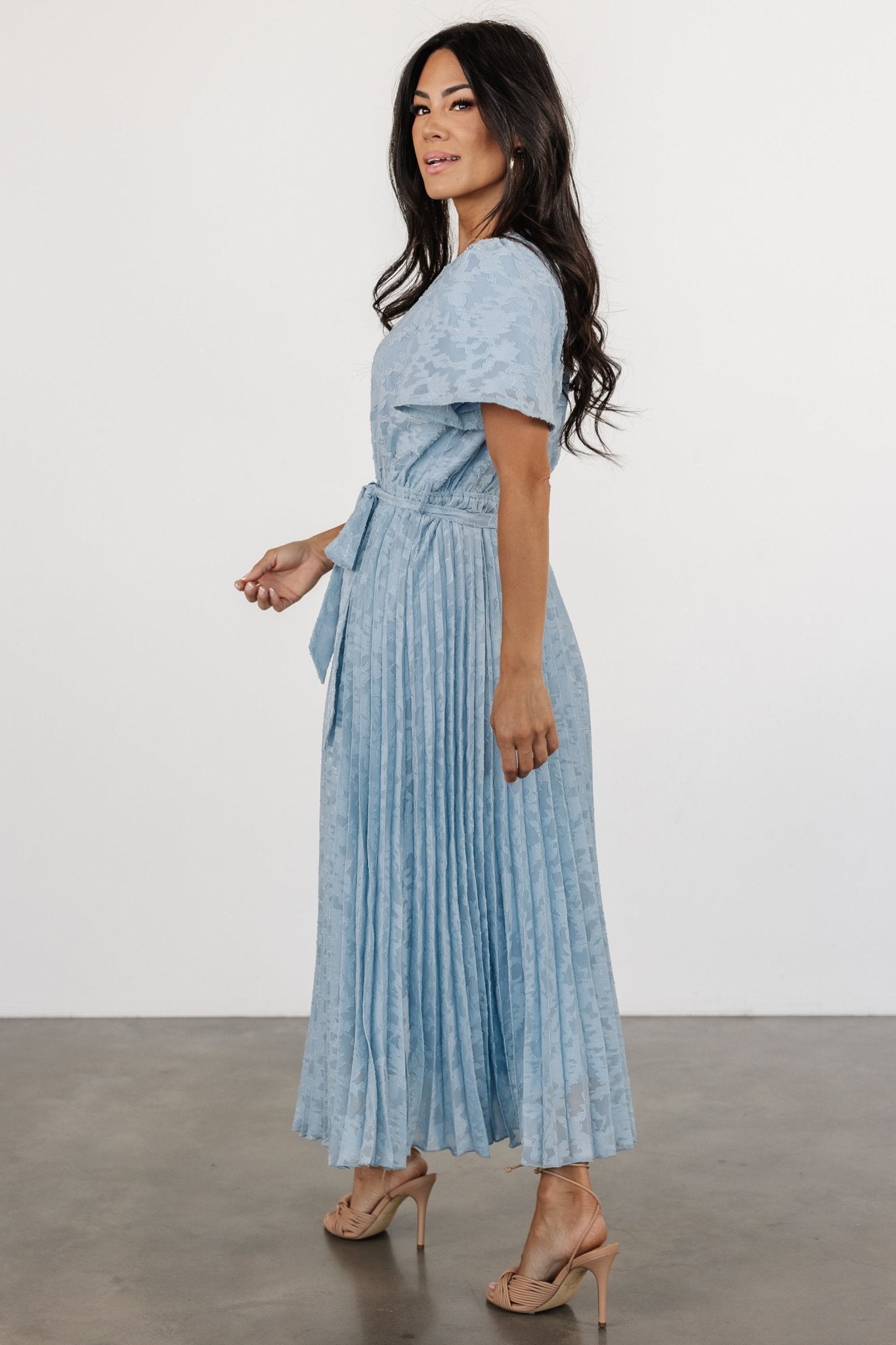 Mindy Pleated Dress | Light Blue - Baltic Born