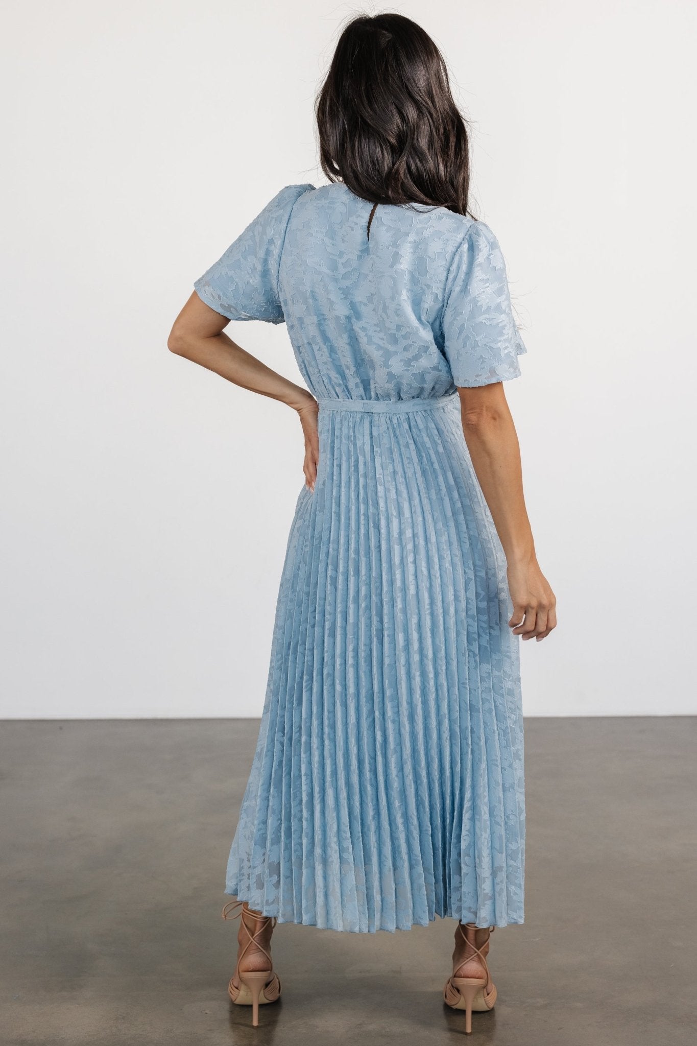 Mindy Pleated Dress | Light Blue - Baltic Born