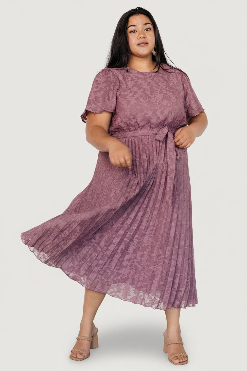 Mindy Pleated Dress | Vintage Plum Mindy Pleated Dress | Vintage Plum