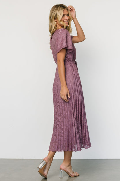 Mindy Pleated Dress | Vintage Plum - Baltic Born