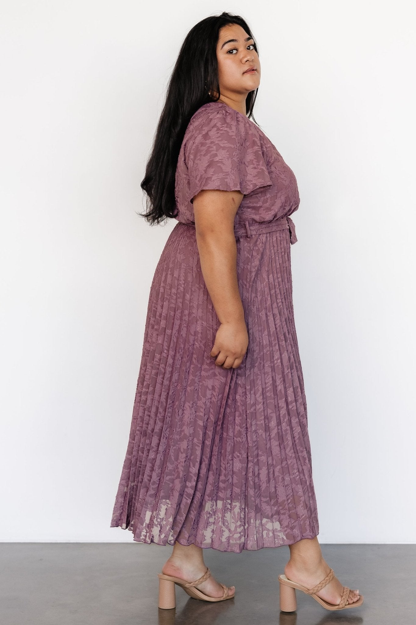 Mindy Pleated Dress | Vintage Plum - Baltic Born