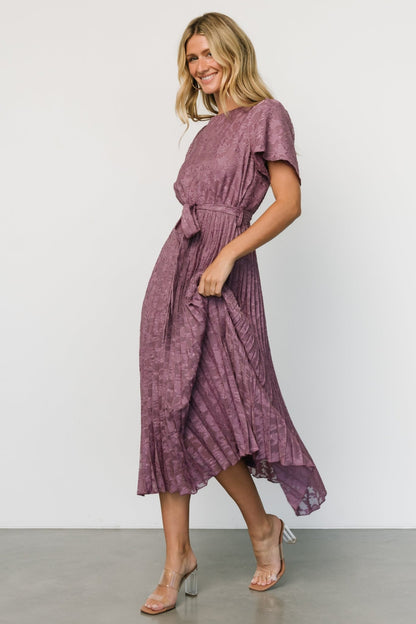 Mindy Pleated Dress | Vintage Plum - Baltic Born