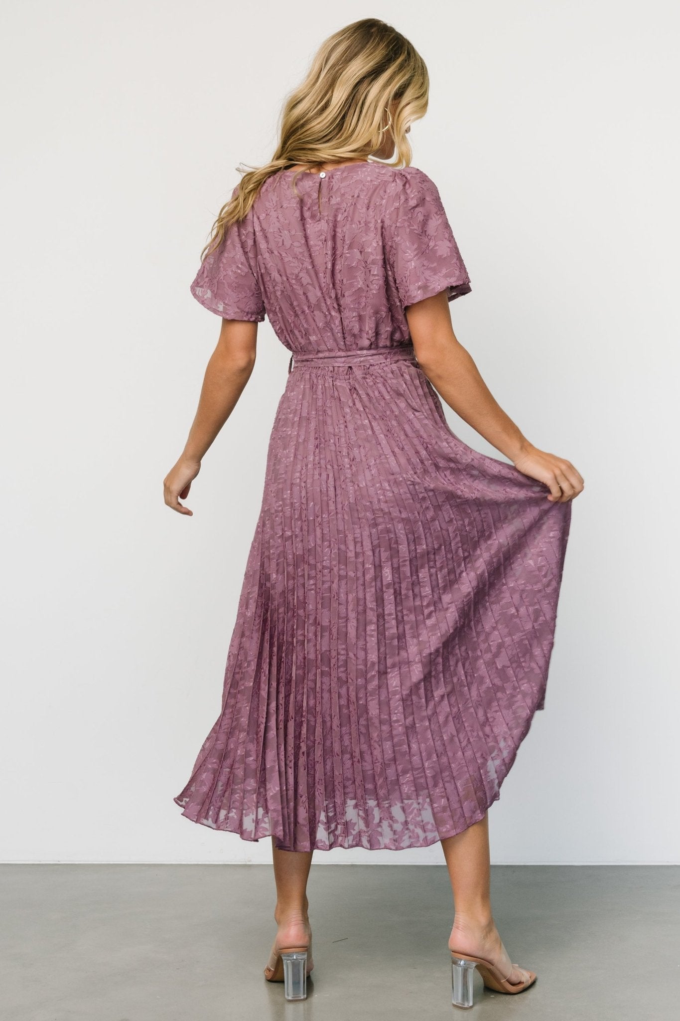 Mindy Pleated Dress | Vintage Plum - Baltic Born