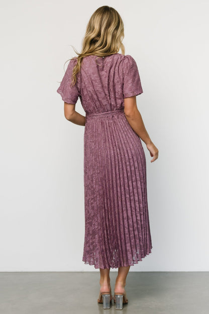 Mindy Pleated Dress | Vintage Plum - Baltic Born