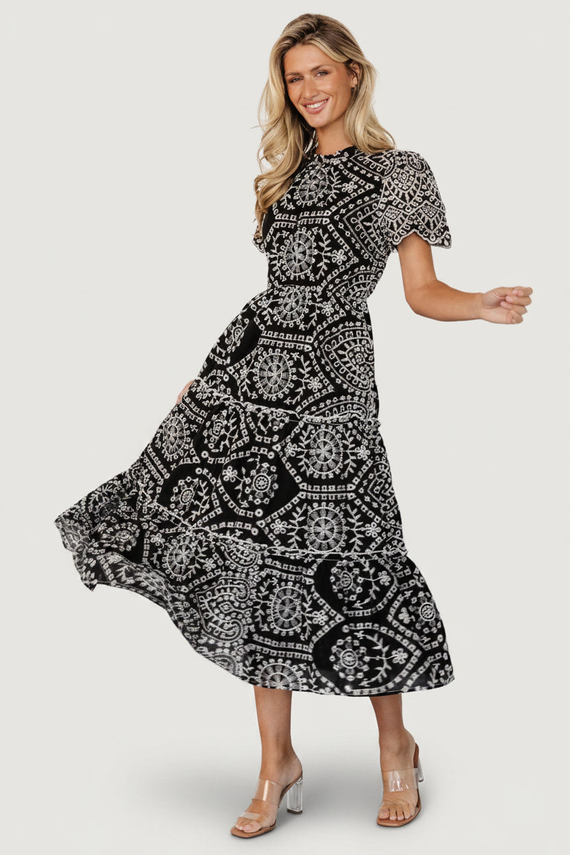 Mirabel Eyelet Midi Dress