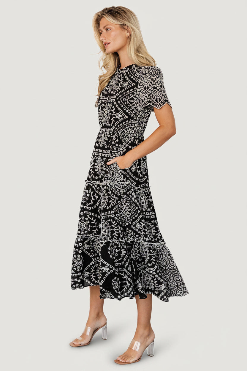 Mirabel Eyelet Midi Dress