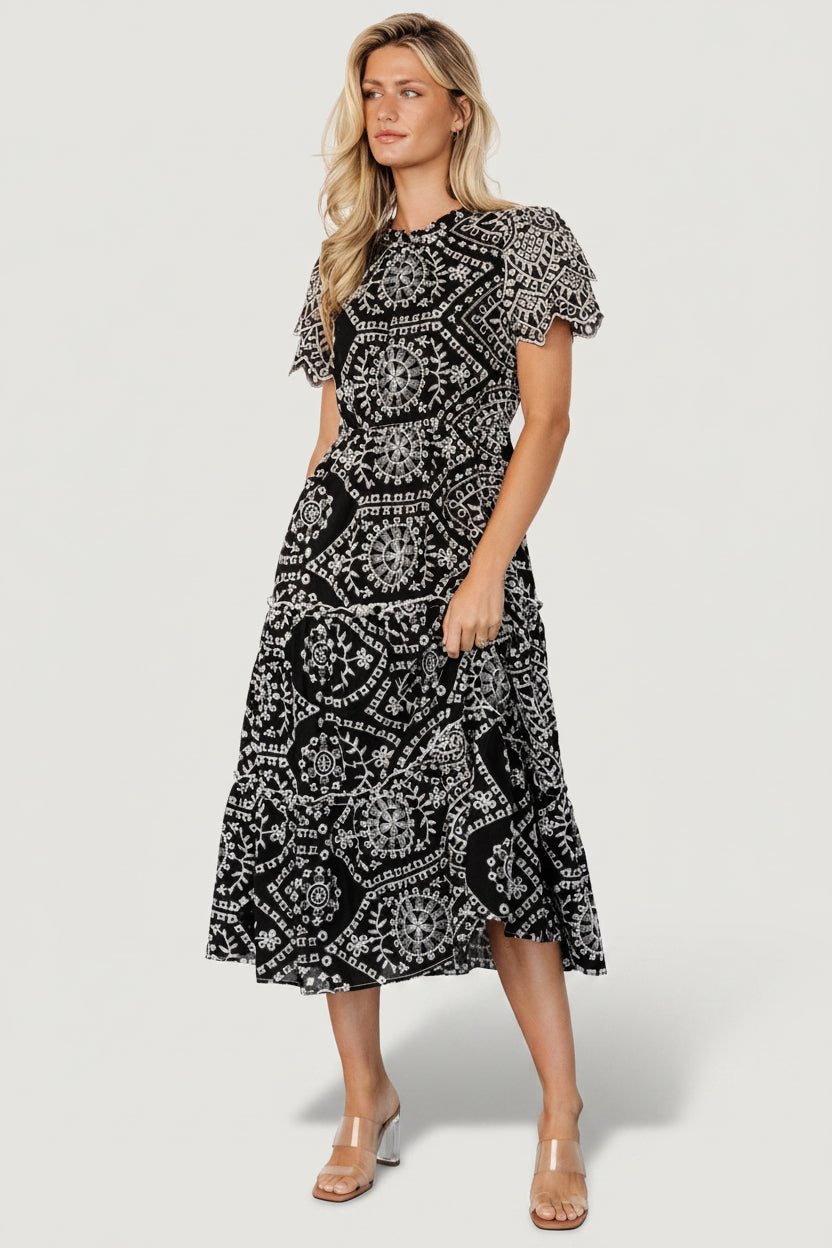 Mirabel Eyelet Midi Dress