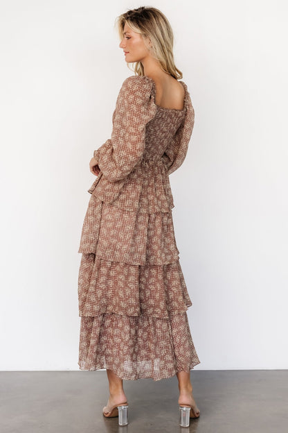 Miranda Tiered Maxi Dress | Latte Floral - Baltic Born