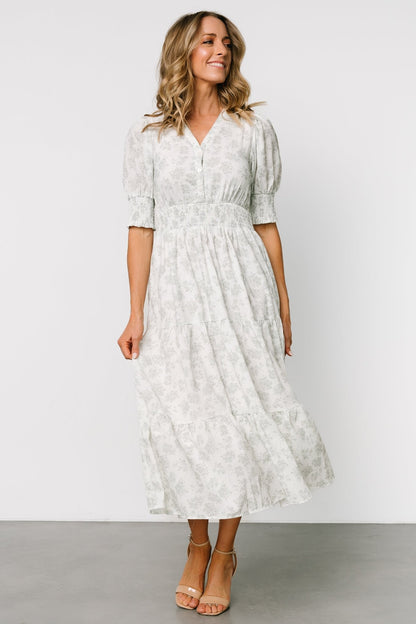 Miriam Midi Dress | Light Sage Floral - Baltic Born