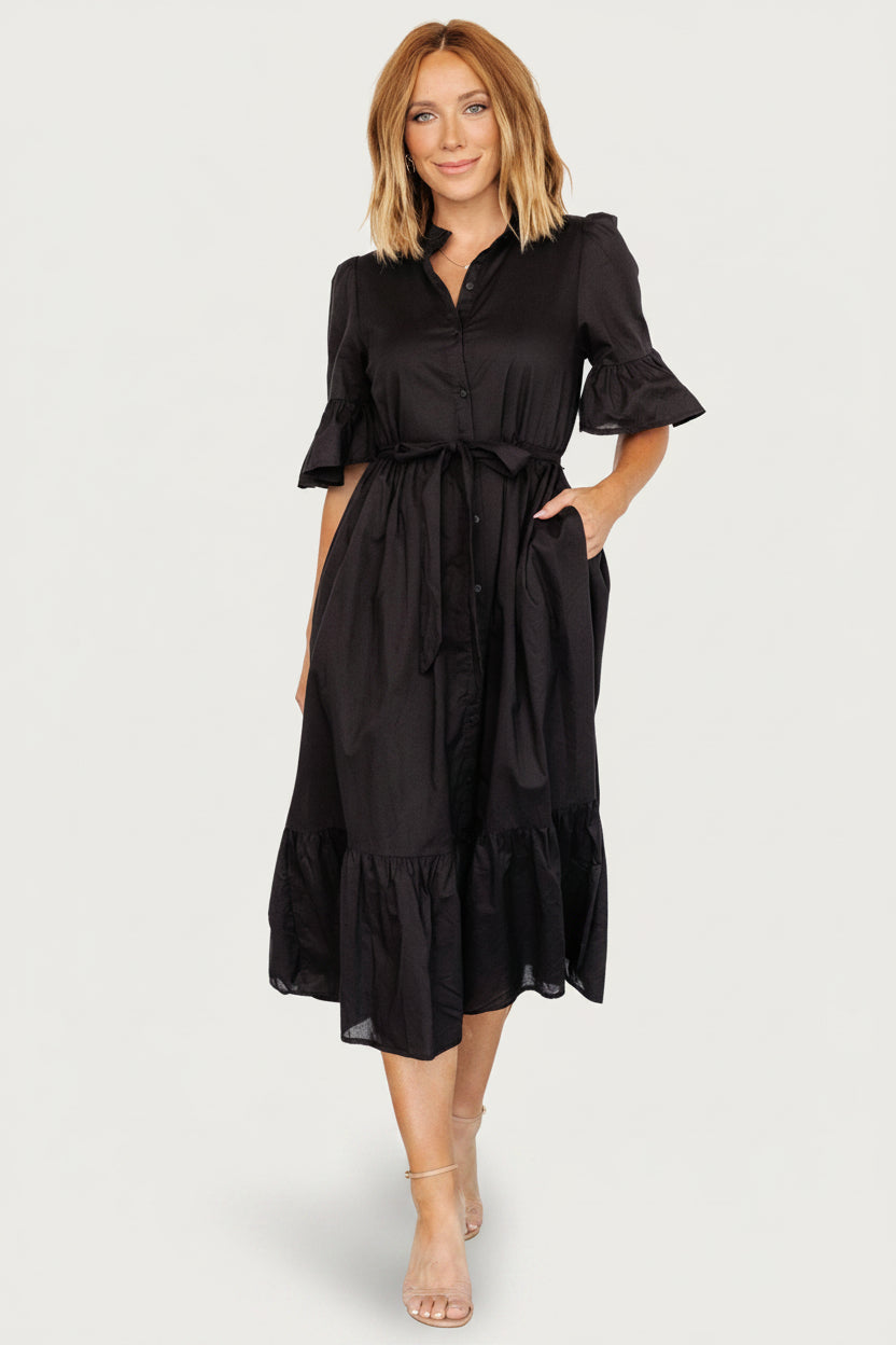 Mirielle Midi Dress | Black Mirielle Midi Dress | Black
