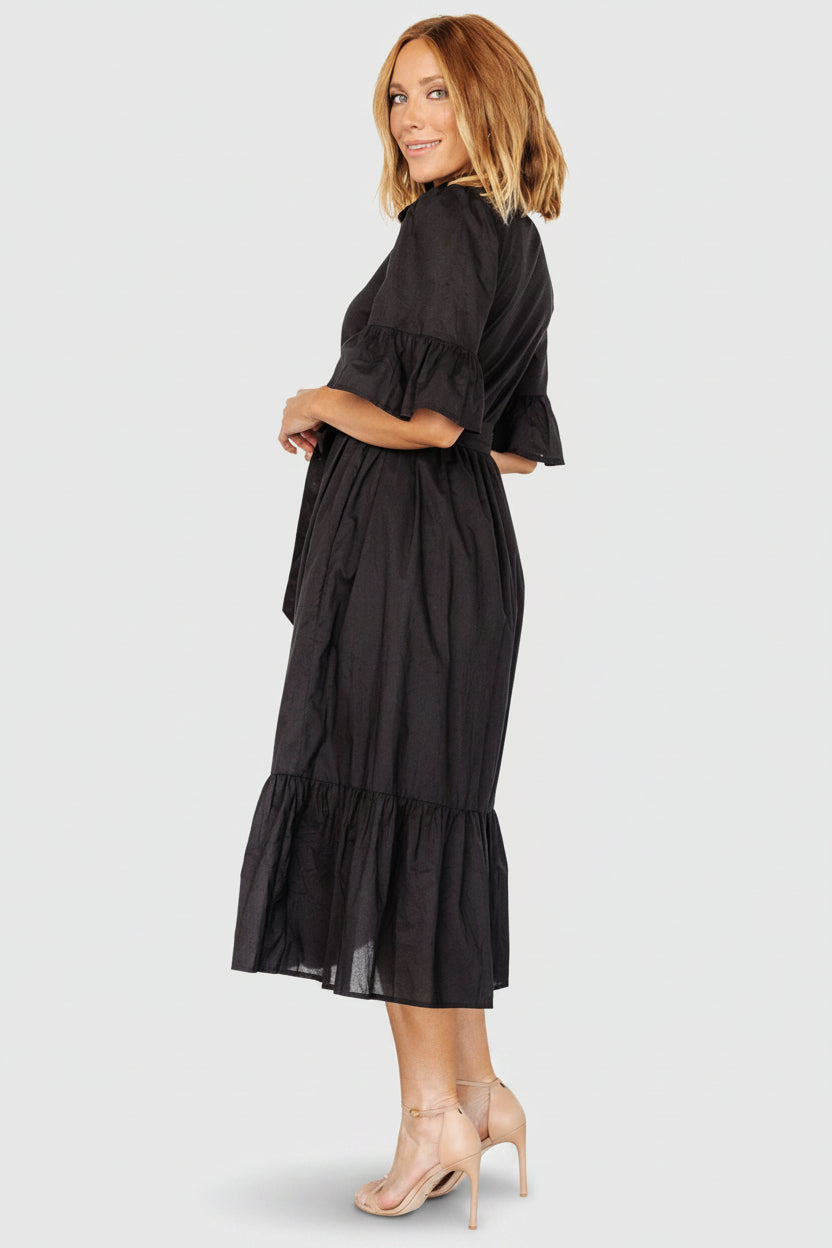 Mirielle Midi Dress | Black Mirielle Midi Dress | Black