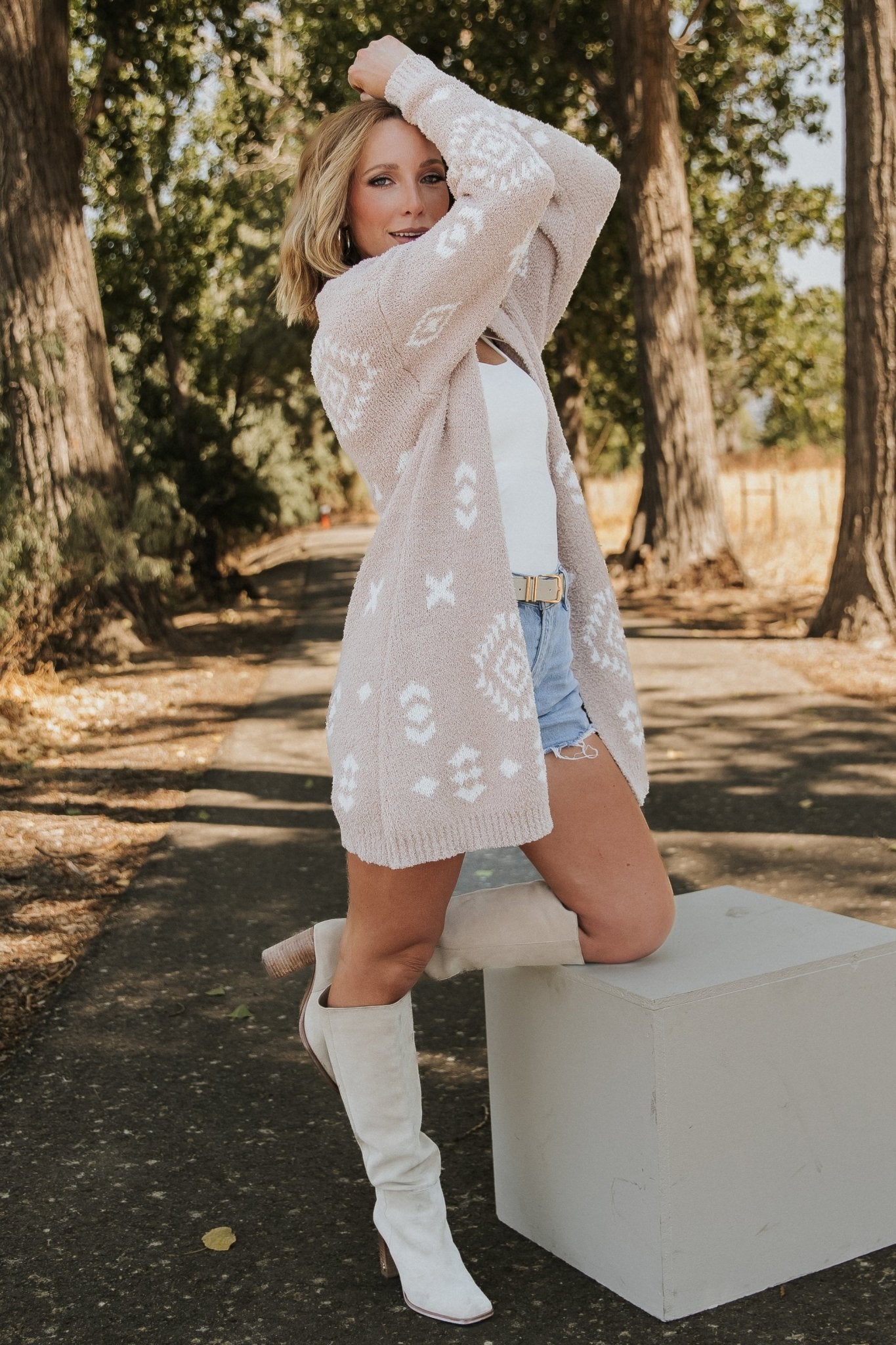 Missoula Oversized Cardigan | Sand + Off White - Baltic Born