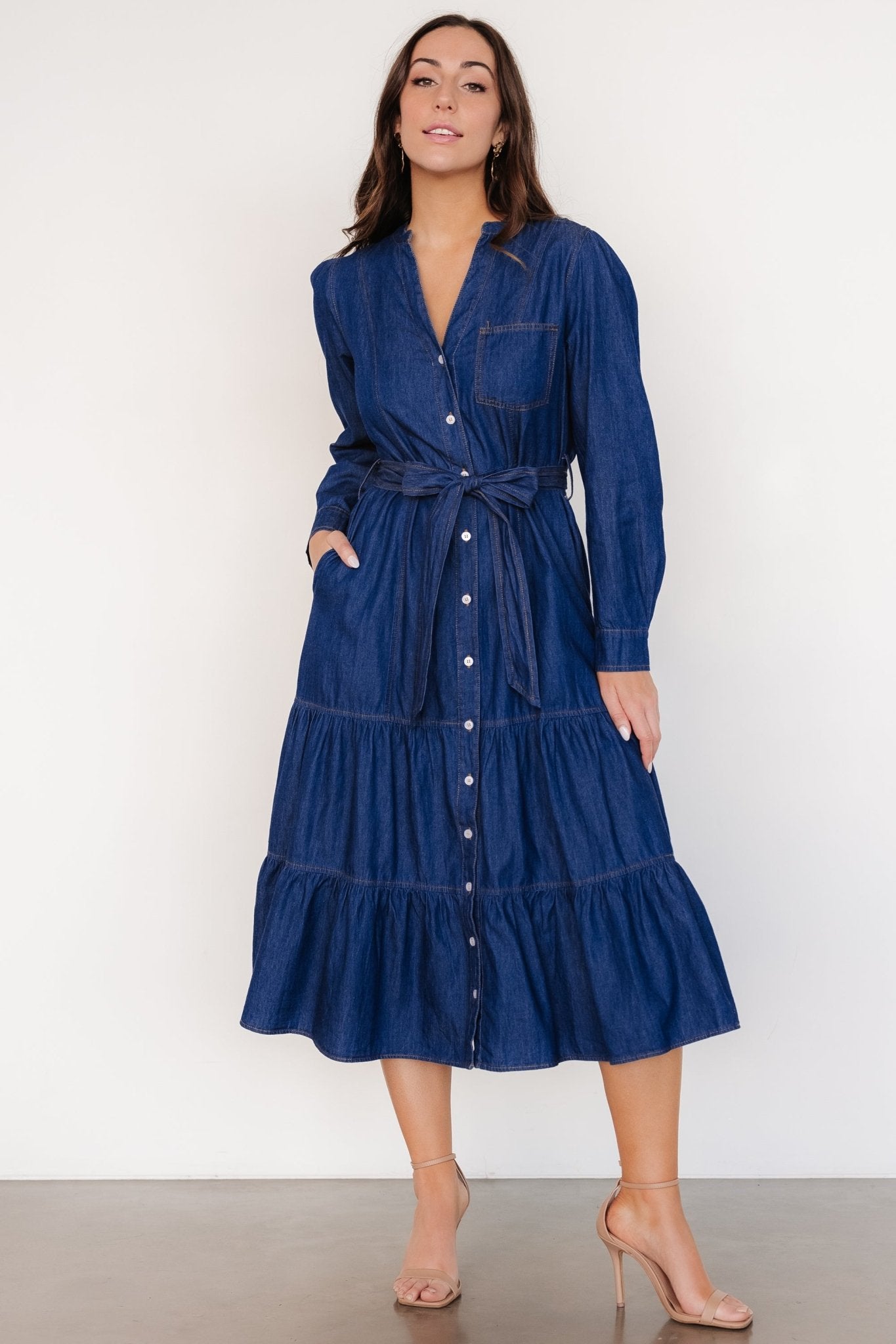 Misty Midi Dress | Denim Blue - Baltic Born