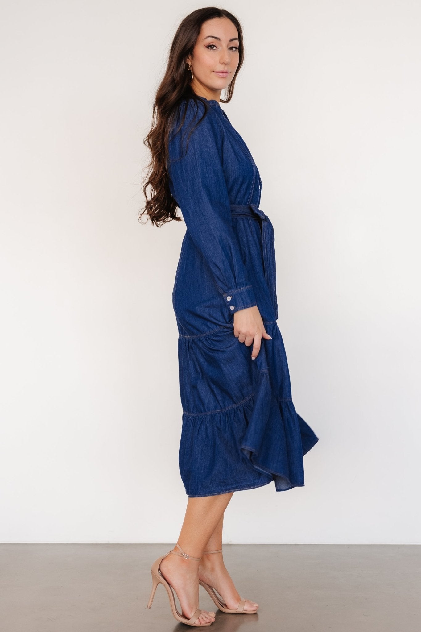 Misty Midi Dress | Denim Blue - Baltic Born