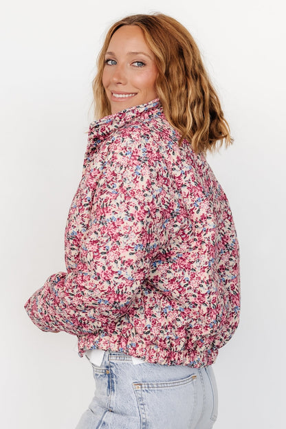 Mitchell Puffer Jacket | Fuchsia Multi - Baltic Born