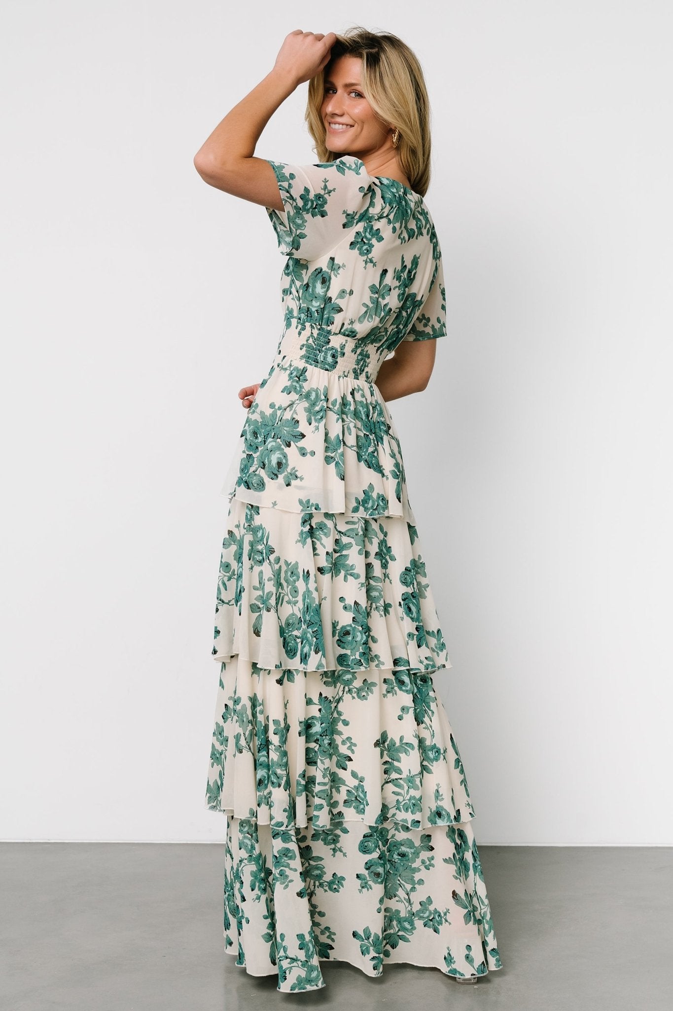 Montaigne Ruffle Maxi Dress | Dark Sage